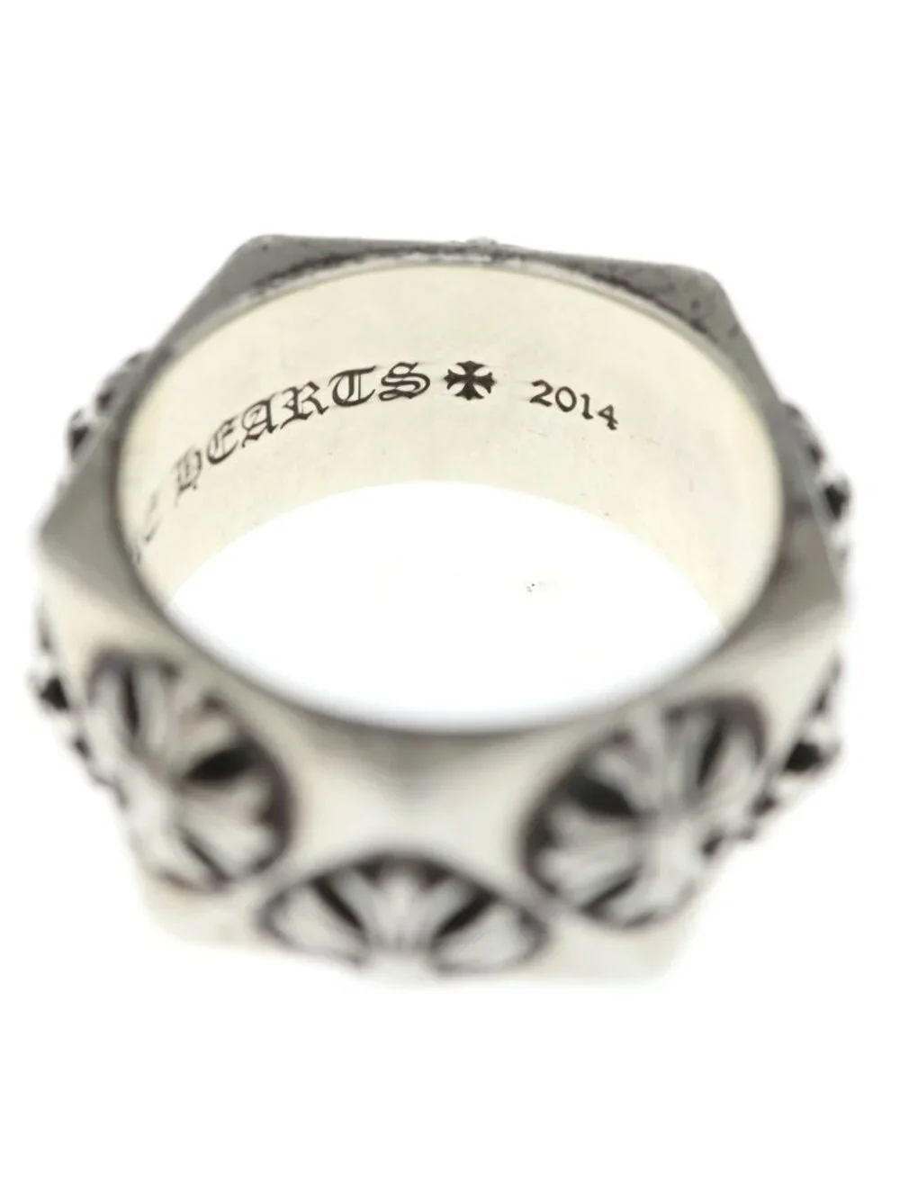 Chrome Hearts Pentagon CH Plus Ring Silver